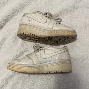 Nike White Platform Airforce One Sneakers